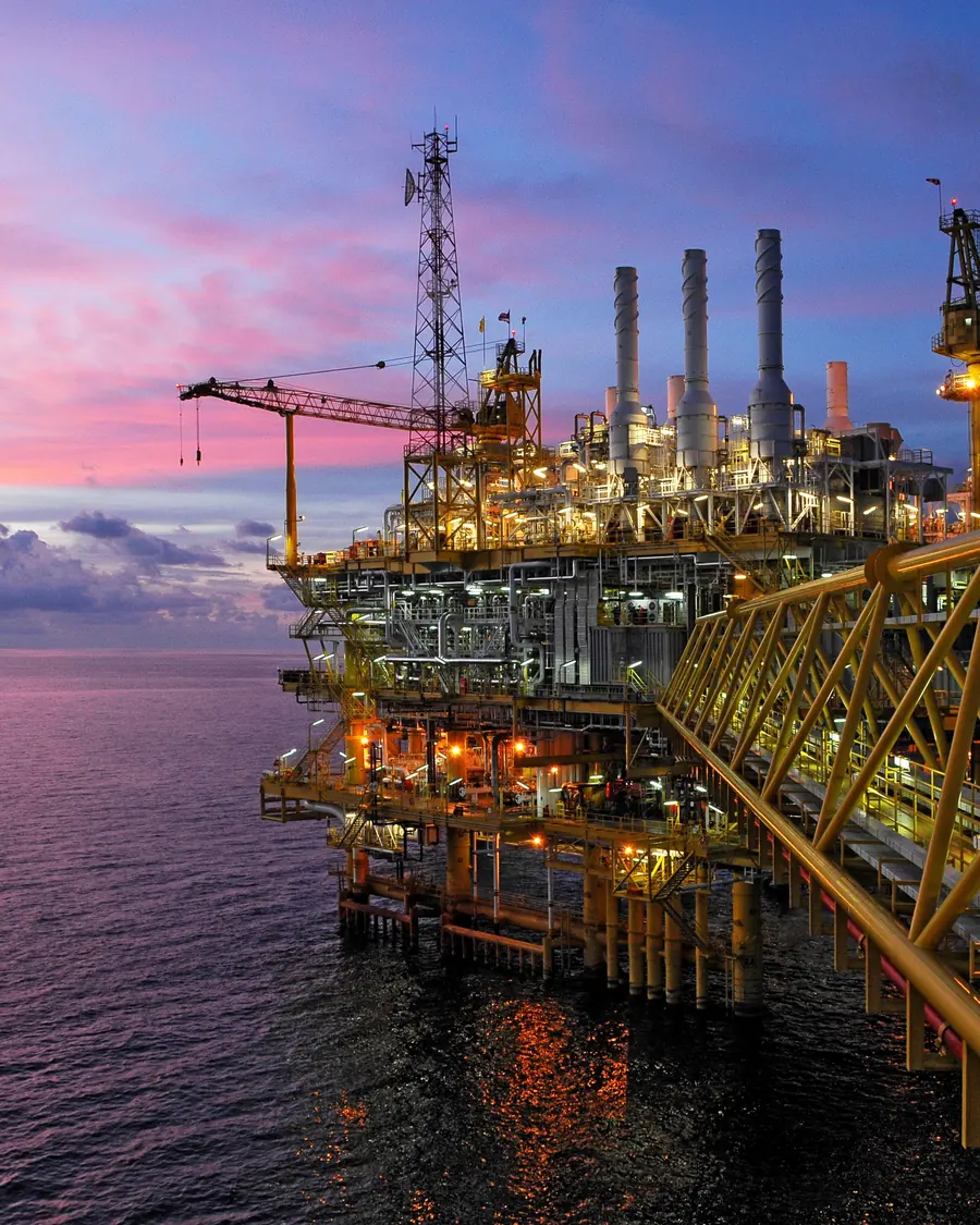 An offshore asset in operation
